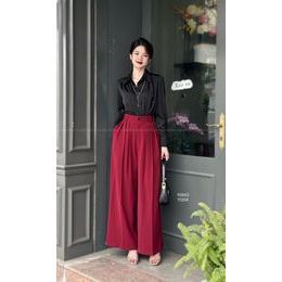 Sơ mi lụa kèm dây chuyền 1011