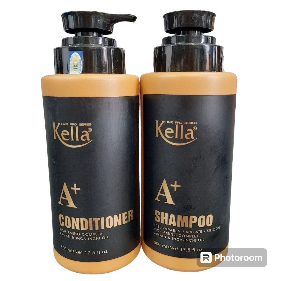Dầu Gội, Xả Phục Hồi Kella A+ Premium FREE Sulfate_COMBO GỘI XẢ KELLA VÀNG ĐEN