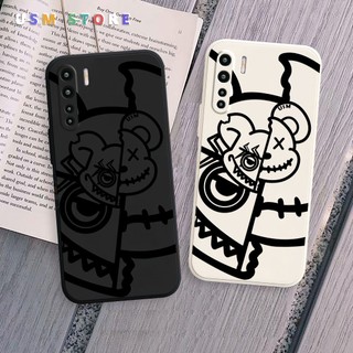 Ốp lưng Oppo A91/ F15 / K5 / Realme XT /Realme X2 / Reno 3, silicon dẻo, chống sốc, cạnh vuông, Bearbrick ngầu