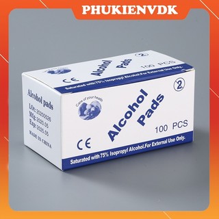 Bông tẩm cồn sát trùng Alcohol Pad hộp 100 miếng
