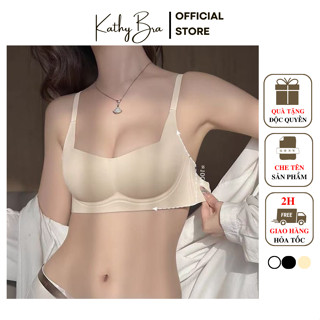 B722 [Lùi size] Áo Lót Su Đúc Bảng To Đệm Mỏng KATHY BRA Che Mỡ Định Hình Che Khuyết Điểm Không Gọng Trơn Màu Basic