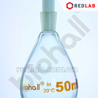 Bình đo tỷ trọng class a 10ml 25ml 50ml 100ml hãng biohall bls.1110, pycnometer thuỷ tinh, có vat