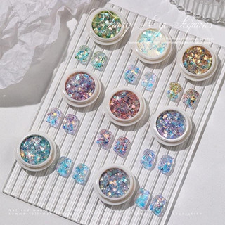 Set Nhũ Vảy Cá Làm Nail ( Set 8 hũ )
