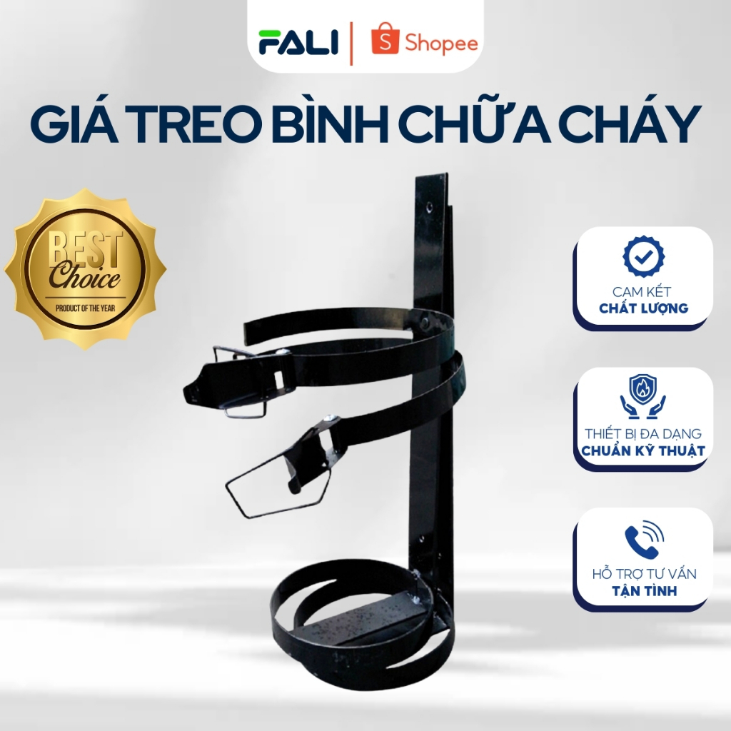 Giá treo bình chữa cháy bằng sắt, giá treo bình chữa cháy bình bột 4kg, 8kg bình khí CO2 3kg, 5kg