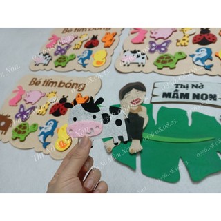 Lô tô chủ đề động vật đồ dùng mầm non