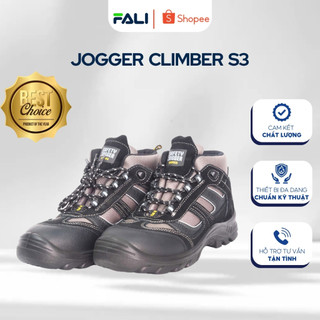 Giày bảo hộ cổ cao Jogger Climber S3, giày bảo hộ mũi thép, đế thép cao cấp Bỉ, giày bảo hộ lao động kỹ sư, công nhân