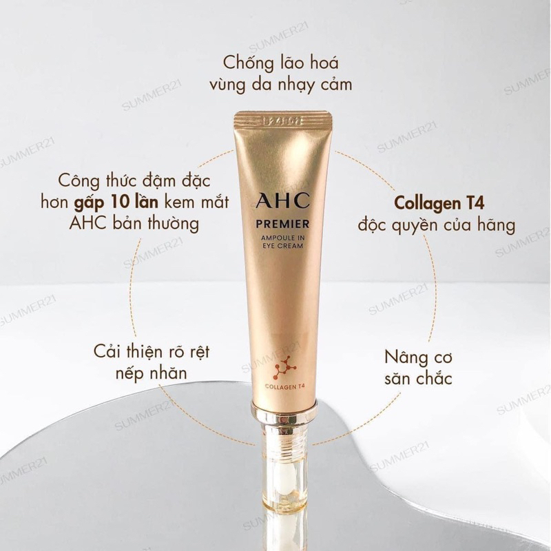 [mới] Kem mắt AHC Ageless Real vàng đỏ 3X Collagen 12ml 30ml 40ml full lift Eye Cream giảm nhăn thâm | BigBuy360 - bigbuy360.vn