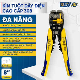 Kìm bấm cos,tuốt dây điện,cắt dây điện cao cấp đa năng Ls