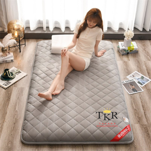 TAKARA Tấm đệm topper thế hệ mới gòn nguyên sinh kháng khuẩn không lo bị xẹp khi sử dụng, nệm trải sàn toper văn phòng