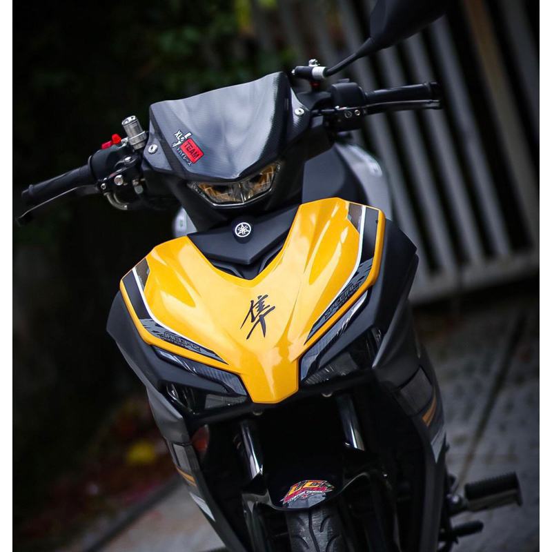 Tem chế xe Exciter 155 xám vàng- tem decal 3 lớp