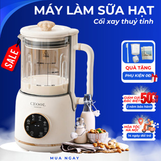 Máy làm sữa hạt Ceool Cối thủy tinh 800ml Đáy phủ gốm Ceramic chống dính Công suất 900W Bảo hành 1 năm