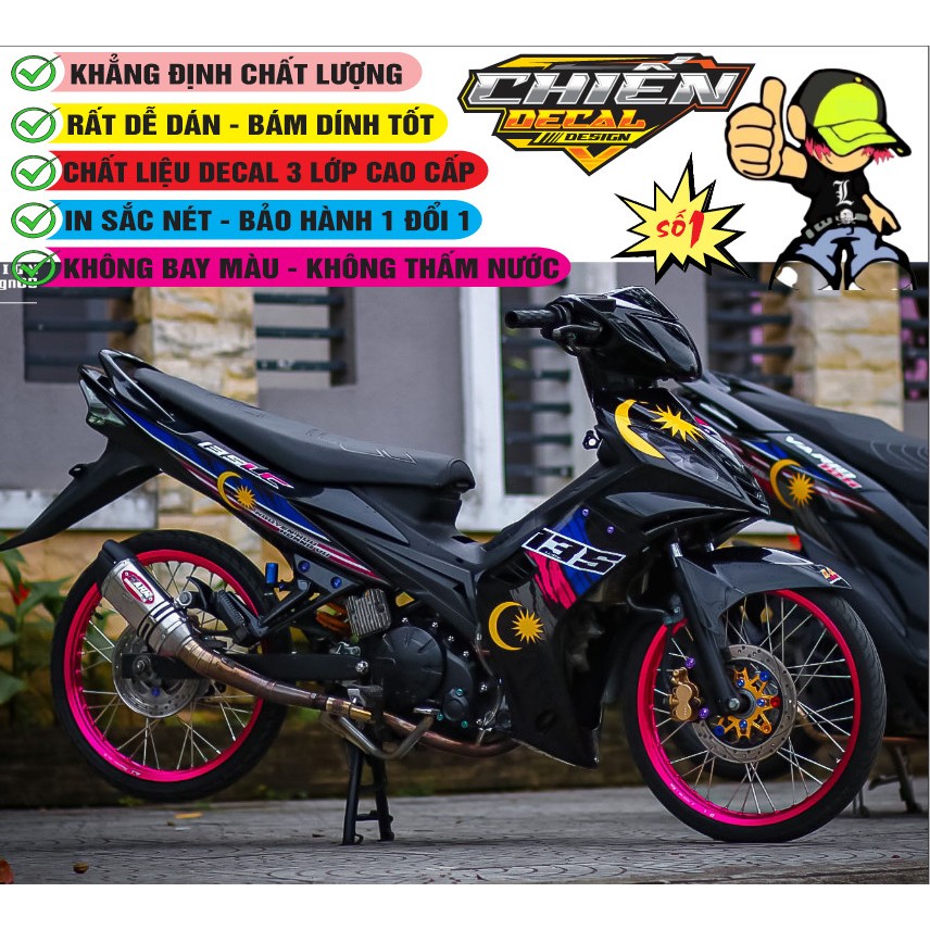 Tem rời exciter 2010 135cc mẫu tem malaysia