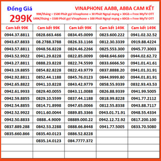 SIM số lặp ABAB, số kép AABB - Cam kết sử dụng 12 tháng