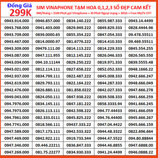 SIM Tam Hoa Vinaphone và iTel - Cam kết chỉ từ 99K