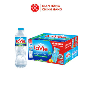 Thùng 24 chai nước khoáng Lavie chai 350ml/500ml