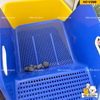 Chậu cát vệ sinh cho mèo kèm khay lọc bản cao cấp