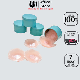 Hộp Xanh 5 Cặp Dán Nhũ Silicon  Hình Hoa Màu Da Siêu Chắc Không Sợ Rơi 999