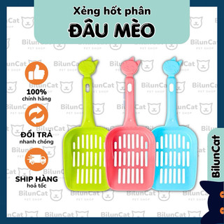 Xẻng hốt phân chó mèo nhựa dẻo hình đầu mèo