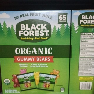 Thùng 65 gói kẹo dẻo hữu cơ hình gấu black forest