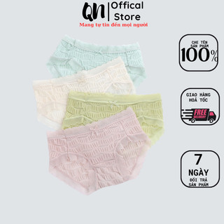 Set 5 Quần Lót Nữ Ren Nhún Phối Nơ Thoáng Mát Gợi Cảm CLOVER - 2218