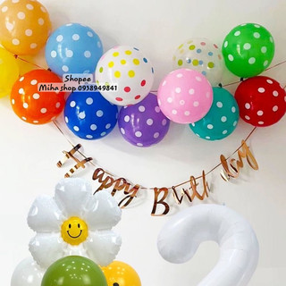 Set 10 Bóng Tròn Chấm Bi 25cm shopmiha