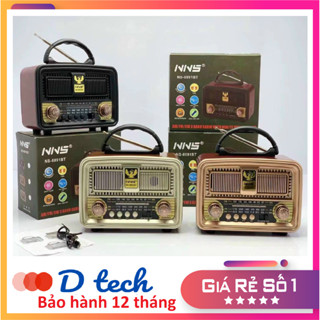 Đài radio NNS-8091BT có bluetooth FM-AM/FM/SW loa to ,tích hợp pin sạc Hàng Chính Hãng BH 12 tháng