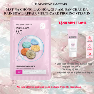 Hộp 10 mặt nạ chống lão hóa, giữ ẩm, săn chắc da Rainbow L'affair Multi-Care Firming vitamin mask 10 x 25 ml