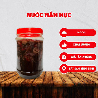Mắm mực nguyên con bình định 500 gram - ngon xuất sắc đặc sản bình định xưởng mắm nhà làm