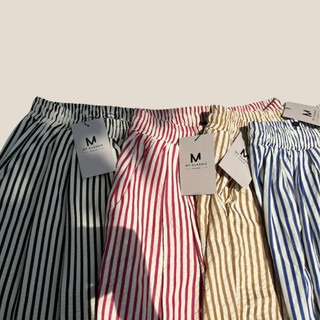 Quần kẻ sọc ống suông, quần suông lưng chun nữ chất cotton xốp mềm, mát họa tiết sọc kẻ hottrend dễ phối - Mt classic