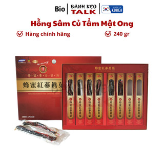 Sâm củ tẩm mật ong Bio Hàn Quốc 240g x hộp 8 củ cao cấp