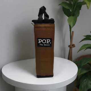 Túi đựng bình 1200ml logo chữ POP vải bố có lớp cách nhiệt và dây kéo