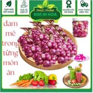 Hành tím phan rang khô chùm củ to tròn dễ bóc vỏ làm gia vị các món ăn
