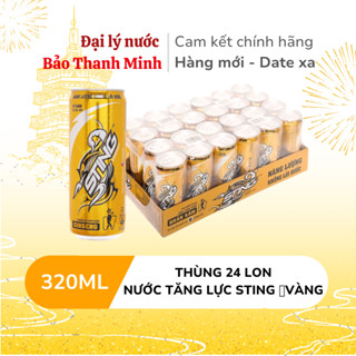   HOẢ TỐC  Nước tăng lực Sting Nhân Sâm lon 320ml  Thùng 24 lon   Date xa  