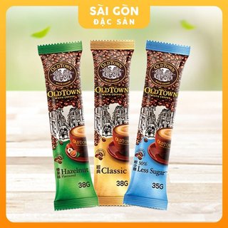 Cà Phê Trắng White Coffee OldTown Combo 3 Gói Cafe Malaysia Gói 38 Gam (Truyền Thống, Ít đường, Hazelnut)