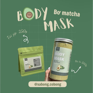 BODY MASK | Bột BƠ MATCHA dưỡng trắng ( handmade )