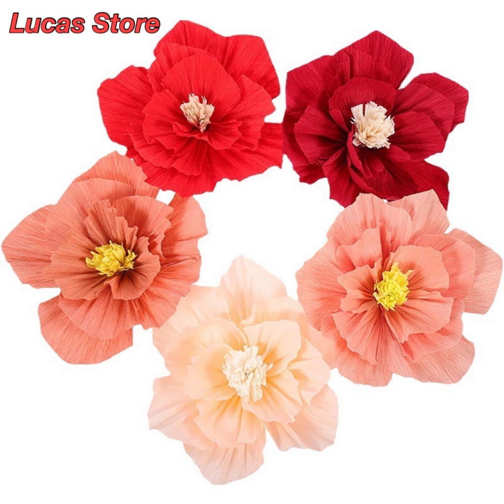 Hoa Giấy Nhún Trang Trí Tiệc Cưới, Sự Kiện, Lễ Tết, Trung Thu, Hoa Handmade Thủ Công