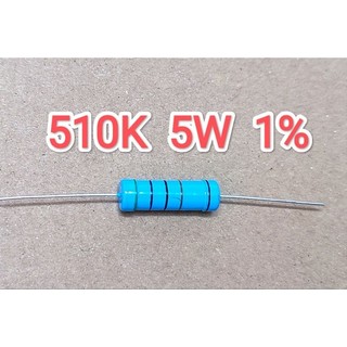 Điện trở 510k 5w 5 vạch màu sai số ± 1% chân cắm dip-2 chất lượng cao