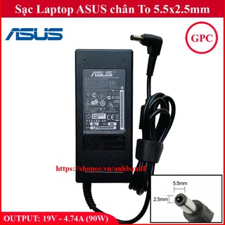 Sạc Laptop Asus 19V 4.74A 90W chân To 5.5x2.5mm - đường kính đầu sạc 5.5mm - sạc hàng mới