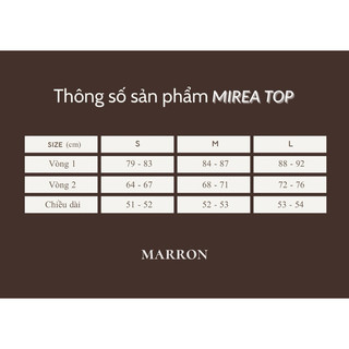 𝐌𝐀𝐑𝐑𝐎𝐍 Áo yếm dây buộc tôn eo MIREA TOP