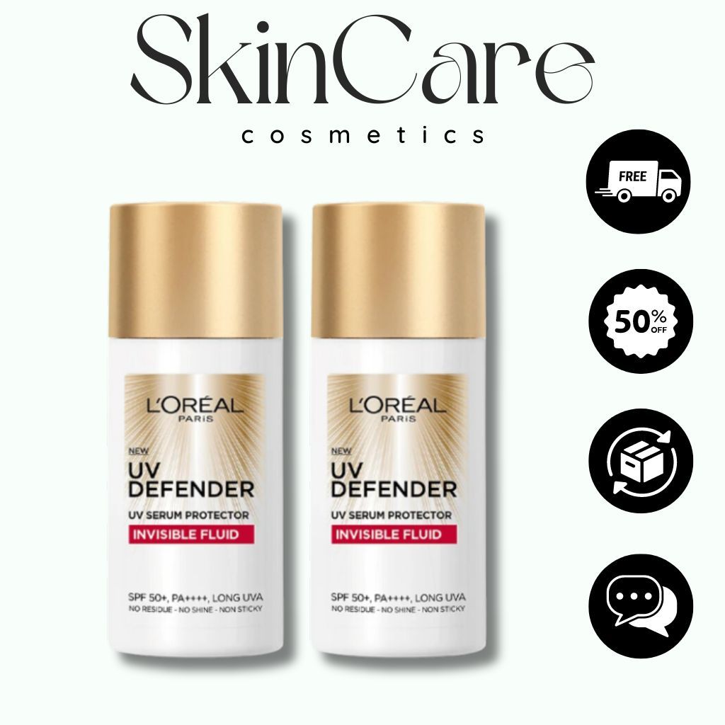 Kem chống nắng LOreal X20 chính hãng Defender Invisible Fluid SPF50+ PA++++ 50ML