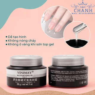 Gel thuỷ tinh đặc vẽ nổi tráng gương Vinimay 5g, Gel đặc vẽ tạo hình móng Chanh Nail