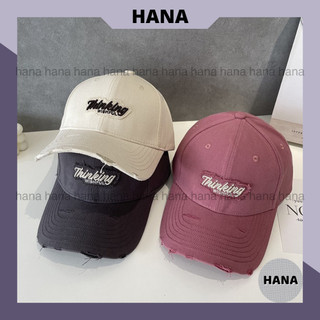 Mũ lưỡi trai HANA thêu chữ Thinking thời trang nam nữ unisex form cứng, chất vải kaki cao cấp phong cách Hàn Quốc M331