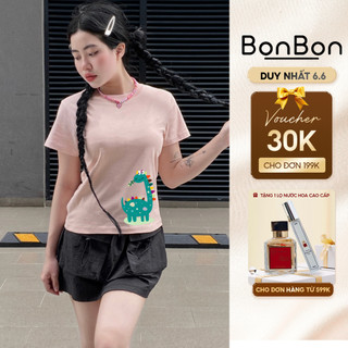 Áo thun BaBy Tee, áo phông nữ ngắn tay, cổ tròn, 100% cotton co giãn 2 chiều BonBon ABBH48