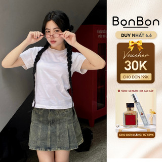 Áo thun BaBy Tee, áo phông nữ ngắn tay, cổ tròn, 100% cotton co giãn 2 chiều BonBon ABBT01