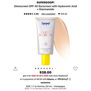 [BILL SEPHORA] Set kem chống nắng mini + sample Supergoop