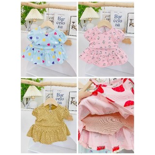 Set đồ bộ cotton bé gái - Bộ cotton xuất bé gái mềm,mát thấm hút mồ hôi