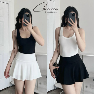 Chân váy dáng xoè trơn lưng cao chân váy dáng xoè lưng cao siêu trơn đơn giản phong cách tiểu thơ 0002