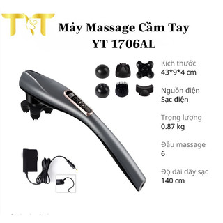 [Bảo hành 12 tháng]Máy massage đấm lưng cầm tay 6 đầu - Máy massage toàn thân YT-1706AL