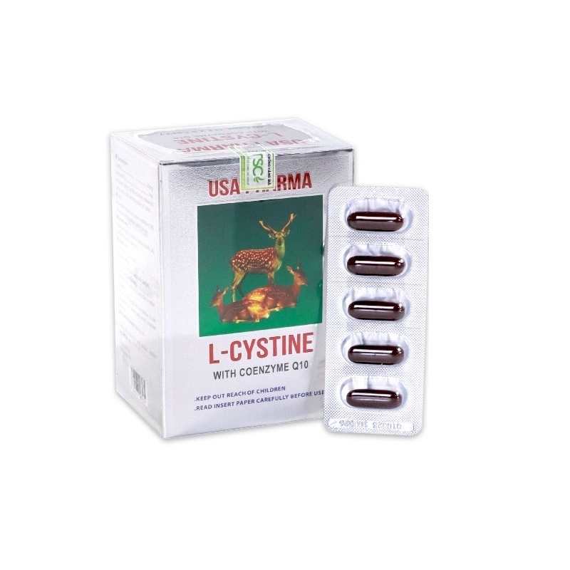 Viên Uống L Cystine Làm Đẹp Da, Giảm Rụng Tóc, Giảm Thâm Sạm Da Chính Hãng - 1 Hộp 60 Viên (L-Cystine)