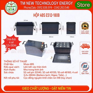 Hộp nhựa abs chuyên dụng chứa vừa 4 cell pin lifepo4 3.2v 280ah